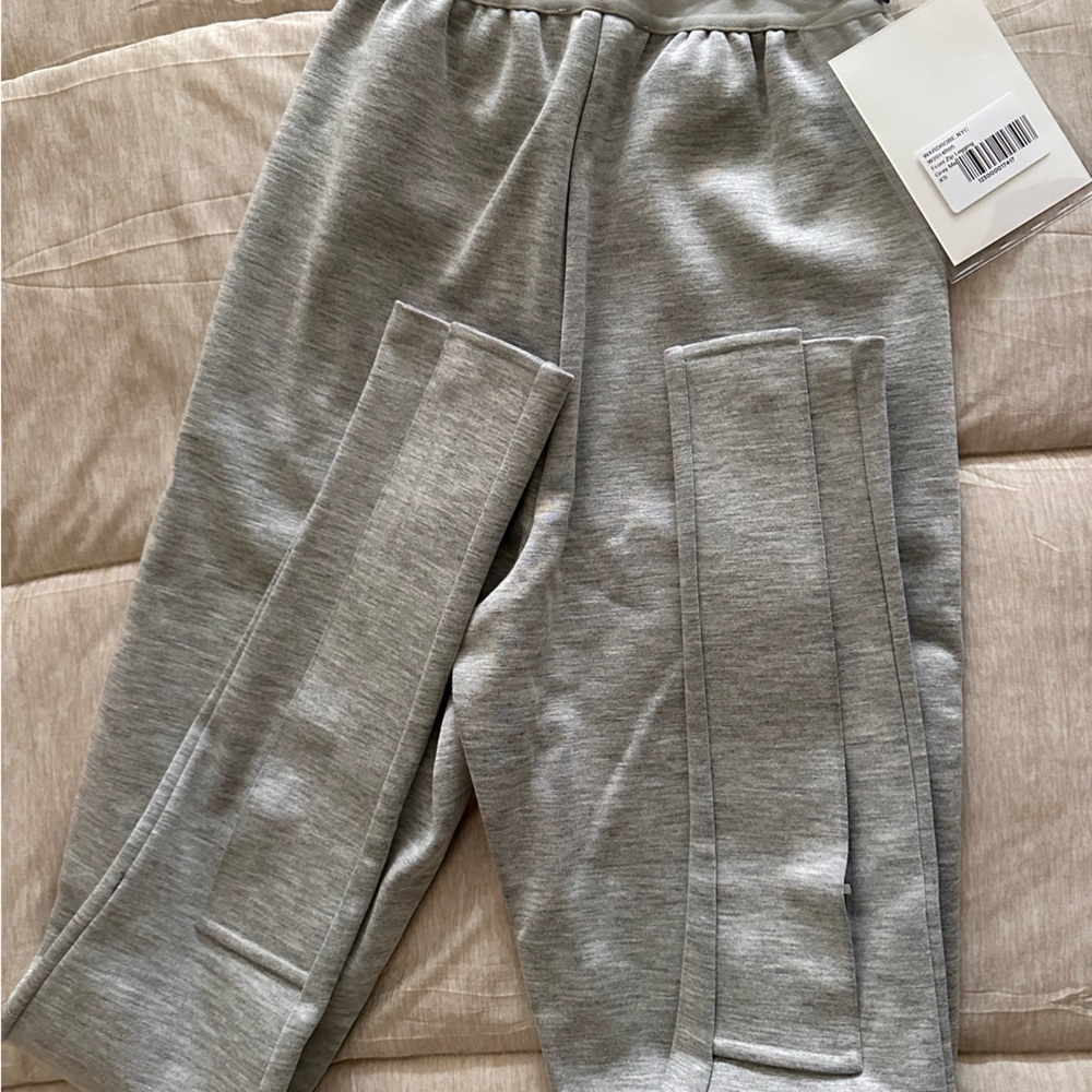 Wardrobe NYC Front Zip Leggings Grey Marl